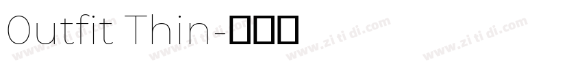 0utfit Thin字体转换
